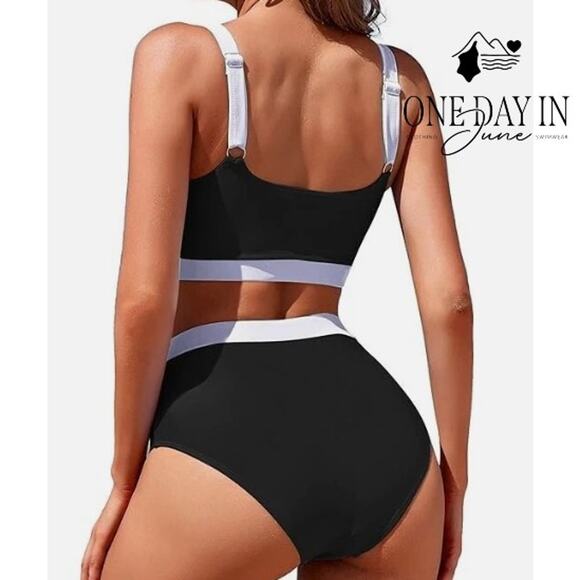 Adisputent Crop Bikini Swimsuit Size M - Picture 2 of 7